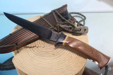 Motoharu Sano MS-200  Hammer Forged Damascus Fighting knife by Blacksmith Motoharu