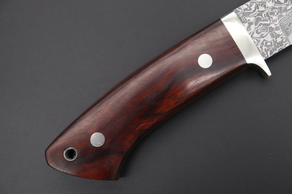 Mr. Itou  IT-510A Drop Point Hunter, 5-1/2" R-2 Damascus Blade, Premium Desert Ironwood Handle