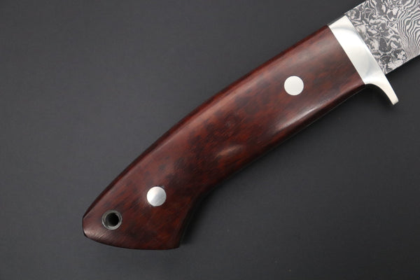 Mr. Itou  IT-510B Drop Point Hunter, 5-1/2" R-2 Damascus Blade, Premium Snakewood Handle