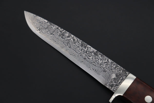 Mr. Itou  IT-510B Drop Point Hunter, 5-1/2" R-2 Damascus Blade, Premium Snakewood Handle