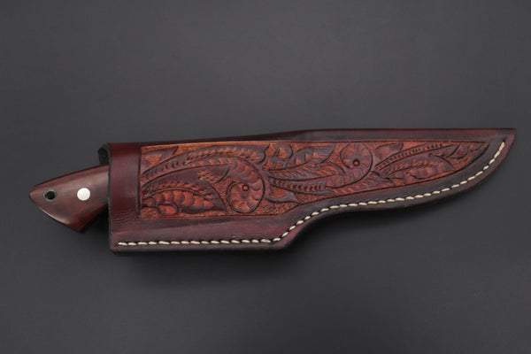 Mr. Itou  IT-510B Drop Point Hunter, 5-1/2" R-2 Damascus Blade, Premium Snakewood Handle