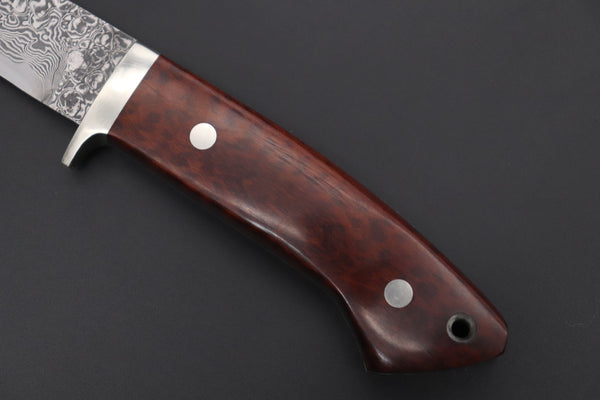 Mr. Itou  IT-510B Drop Point Hunter, 5-1/2" R-2 Damascus Blade, Premium Snakewood Handle