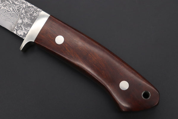 Mr. Itou  IT-590M Drop Point Hunter,  4-1/4" R-2 Damascus Blade, Premium Desert Ironwood Handle