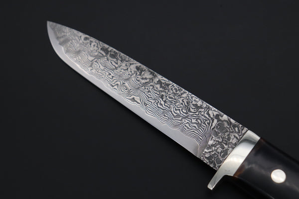 Mr. Itou  ITH-170A  "Treasure Hunter Series" Custom R2 Damascus 5" Drop-point Hunter, Hybrid Handle