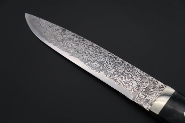 Mr. Itou ITH-180 "Treasure Hunter Series" Custom R-2 Damascus 6" Drop-point Hunter, Hybrid Handle