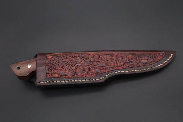 Mr. Itou ITH-55  "Treasure Hunter Series" Custom R-2 Damascus 6" Drop-point Hunter, Turquoise Custom Combination Handle