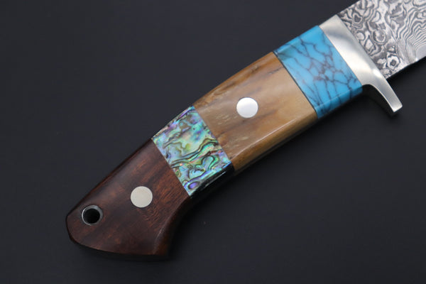 Mr. Itou  ITH-85A  "Treasure Hunter Series" Custom R-2 Damascus 4-1/4" Drop-point Hunter, Mammoth Tusk Ivory Handle