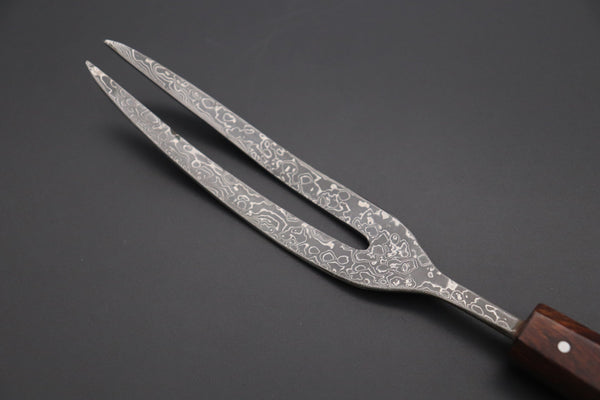 Mr. Nishino TN-3 Custom Damascus Carving Knife &  Carving Fork Set