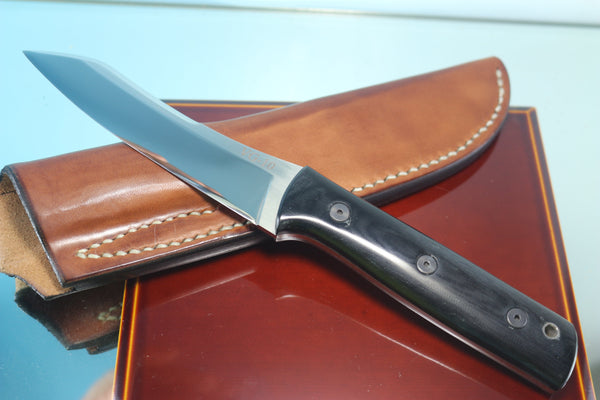 NOBUAKI YAMAMOTO NY-55  "ONOUE-TO 尾上刀" Modified Tanto style Knife, 4-3/4" VG-10 Mirror Polished Hamaguri-ba Blade