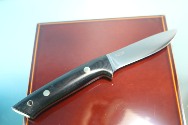 NOBUAKI YAMAMOTO NY-60  Drop point Hunter, 4" VG-10 Mirror Polished Hamaguri-ba Blade