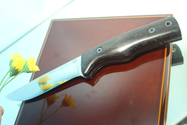 NOBUAKI YAMAMOTO NY-75  Utility Hunter/Skinner, 4-1/2" VG-10 Mirror Polished Hamaguri-ba Blade