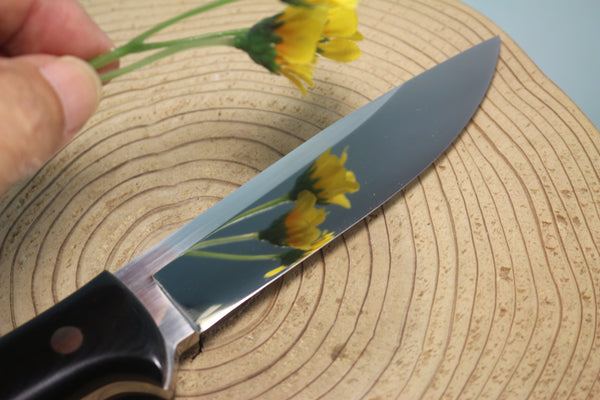 NOBUAKI YAMAMOTO NY-80 "Semi Skinner & Hunter" 4-3/4" Solid VG-10 Mirror Polished Blade