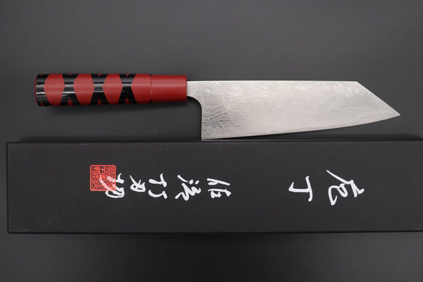 Nomura Kenta NKE-4 VG-10 Nickel Damascus Bunka 180mm (7 Inch)