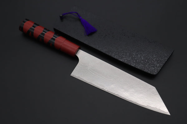 Nomura Kenta NKE-4 VG-10 Nickel Damascus Bunka 180mm (7 Inch)