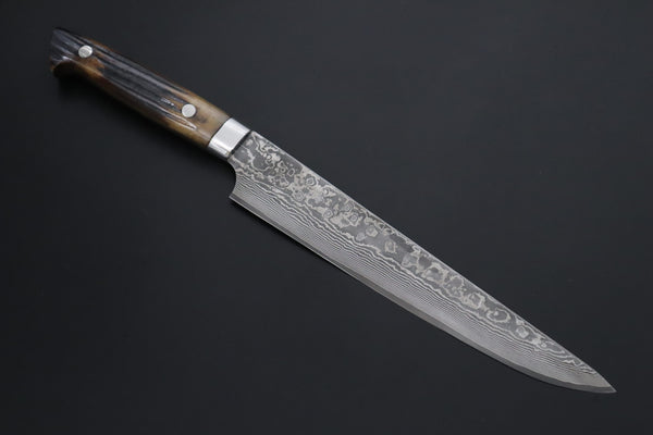 Nomura Kenta NKE-7 R-2 Custom Black Damascus Wild Carving Knife  200mm (7.8 Inch)