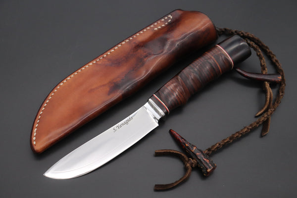 Seiji Yanagida YS-16 Custom Outdoor Utility (Leather Washers & Desert Ironwood Custom Combination Handle)