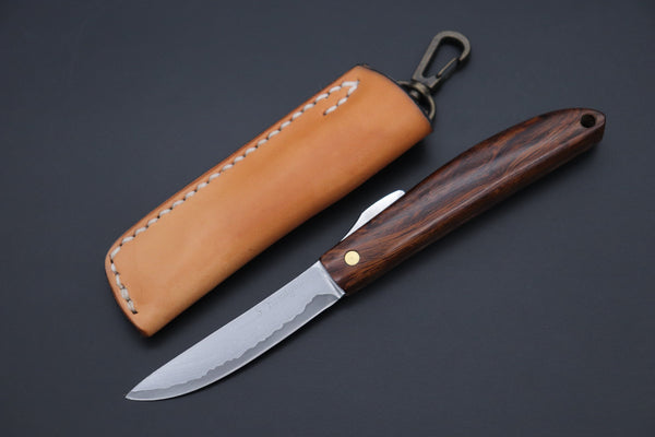 Seiji Yanagida YS-24-2 Custom Higonokami Folder (Desert Ironwood Handle)