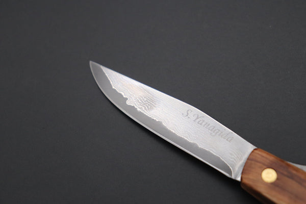 Seiji Yanagida YS-25 Custom Higonokami Folder (YAKUSUGI=Ancient Japanese Cedar Wood Handle)