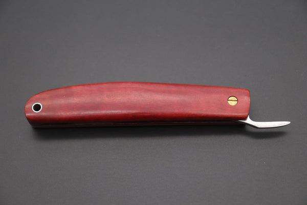 Seiji Yanagida YS-26-2 Custom Core-Less Damascus Higonokami Folder (Pink Ivory Natural Wood Handle)