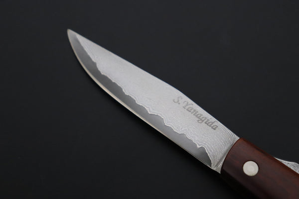 Seiji Yanagida YS-49-2 Custom Higonokami Folder (Indian Rosewood Handle)