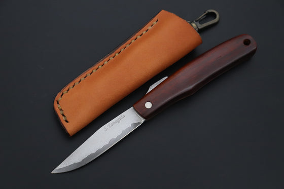 Seiji Yanagida YS-49-2 Custom Higonokami Folder (Indian Rosewood Handle)