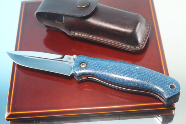 Toshiyuki Takahashi TT-20 Custom Folding Dirk, Mirror polished Solid VG-10 blade, Jute Micarta handle