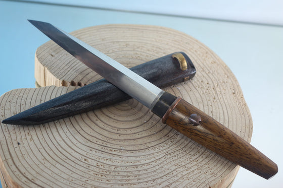 Yukio Nibe  R5-29  Tanto made from Antique Japanese Sword steel  (Zanketsuko 残欠鋼)