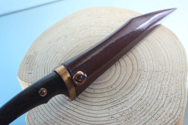 Yukio Nibe  R5-39  Tanto made from Antique Japanese Sword steel  (Zanketsuko 残欠鋼)