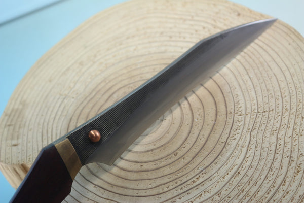 Yukio Nibe  R6-16  Ken-Nata made from Antique Black Forged Carbon steel, cladded with Hagane Single edge