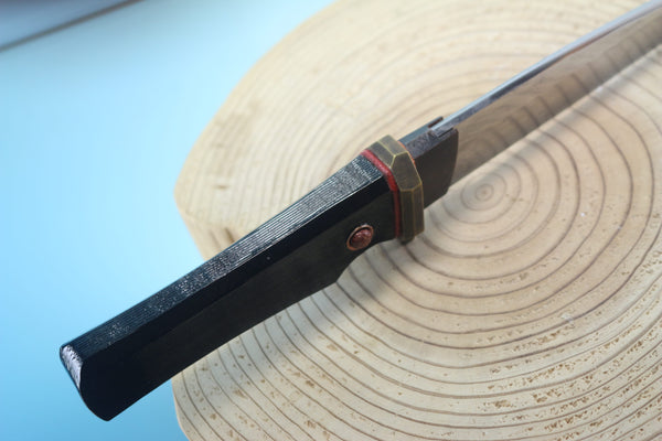 Yukio Nibe  R6-30  Tanto Dirk made from Antique Japanese Sword steel  (Zanketsuko 残欠鋼)