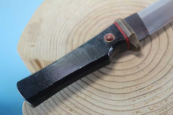 Yukio Nibe  R6-30  Tanto Dirk made from Antique Japanese Sword steel  (Zanketsuko 残欠鋼)