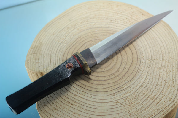 Yukio Nibe  R6-30  Tanto Dirk made from Antique Japanese Sword steel  (Zanketsuko 残欠鋼)