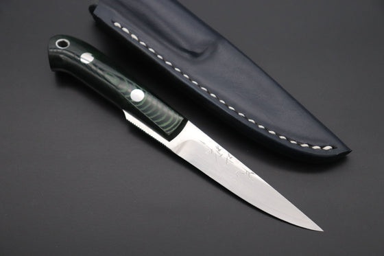 Yuta Katayama YK-9 Stream River Utility II (Green Linen Micarta Handle)