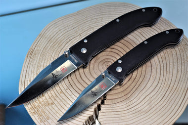 Bob Lum Encounter SC-101 and Little Encounter SC-101S Black G-10 Handle - JapaneseKnifeDirect.Com