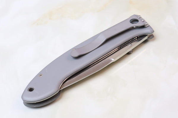 Bob Lum Encounter SC-102 Grey Hard Anodized Aluminum Handle - JapaneseKnifeDirect.Com