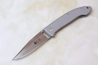 Bob Lum Encounter SC-102 Grey Hard Anodized Aluminum Handle - JapaneseKnifeDirect.Com