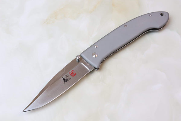 Bob Lum Encounter SC-102 Grey Hard Anodized Aluminum Handle - JapaneseKnifeDirect.Com