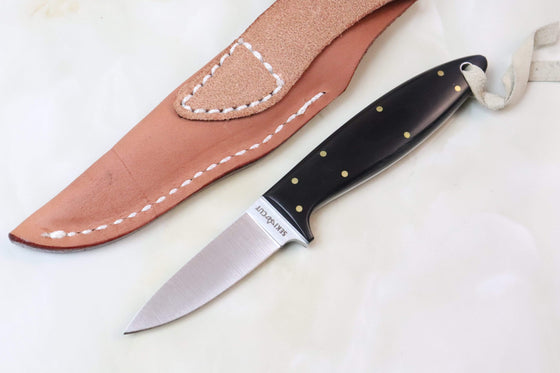 Bob Lum Hunter SC-128  Caper, Light  "Black Micarta handle" - JapaneseKnifeDirect.Com
