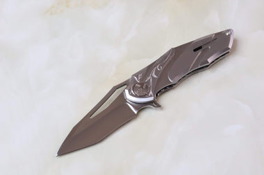 Dew Hara DH-140A "KISARAGI" 如月 "Collaboration with Custom Hand Engraver" - JapaneseKnifeDirect.Com