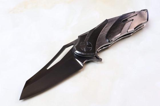 Dew Hara DH-140B "KISARAGI" Black DLC coated OU-31 Blade - JapaneseKnifeDirect.Com