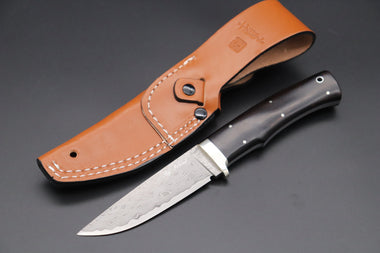 Hattori KD30-HT70EF Cowry X Damascus Urbane Hunters (African Ebonywood Handle)
