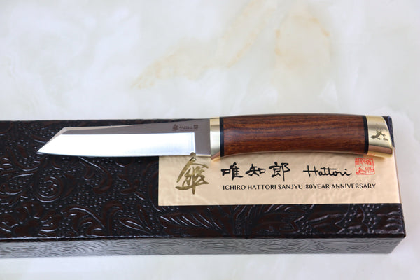 Hattori 傘 SAN-GECKO Limited Edition GECKO-05I Classic Tanto (Desert Ironwood Handle)