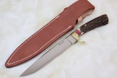 Hattori 傘 SAN-GECKO Limited Edition GECKO-2SO Wild Hunter (Stag Handle / Spiny Oyster Gem-Composite stone Spacer)