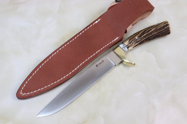 Hattori 傘 SAN-GECKO Limited Edition GECKO-2WT Wild Hunter (Stag Handle / White Turquoise Gem-Composite Stone Spacer)