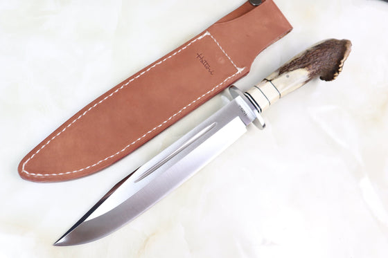 Hattori 傘 SAN-GECKO Limited Edition GECKO-9 Custom Wild Crown Hunter (Crown Stag Handle, Hollow Ground)