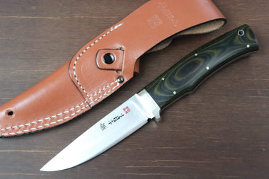 Hattori 傘 SAN Limited Edition SAN-30M Urbane Hunters (Black/Green Linen Micarta Handle)