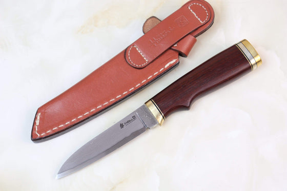 Hattori 傘 SAN Limited Edition SAN-48 Cowry-X Damascus Special Utility "Wharncliffe Blade"