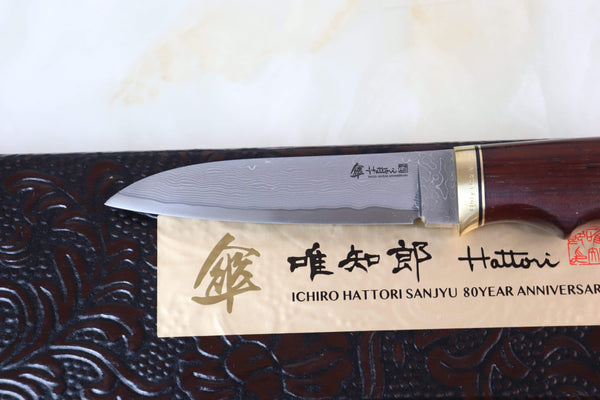 Hattori 傘 SAN Limited Edition SAN-48 Cowry-X Damascus Special Utility "Wharncliffe Blade"