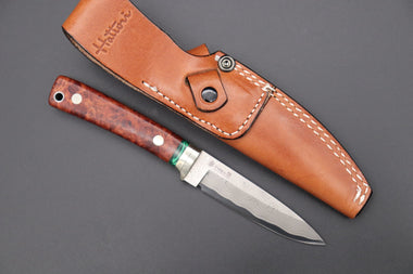 Hattori 傘 SAN Limited Edition SAN-61 "HD Damascus Utility (Single Bevel Edge Blade)"