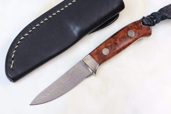 Kei Goto GH-300Q Small Drop point Hunter | Core-Less Damascus - JapaneseKnifeDirect.Com